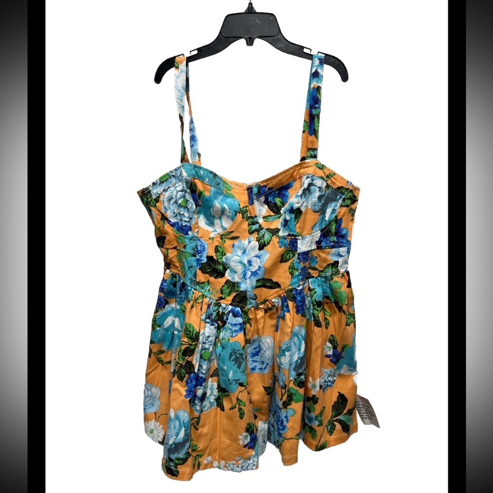 ASOS Design Floral Denim Romper